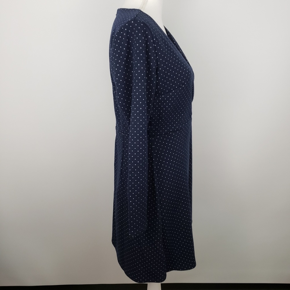 LOFT sz 6 P petite geo jacquard knit wrap dress - Picture 5 of 7